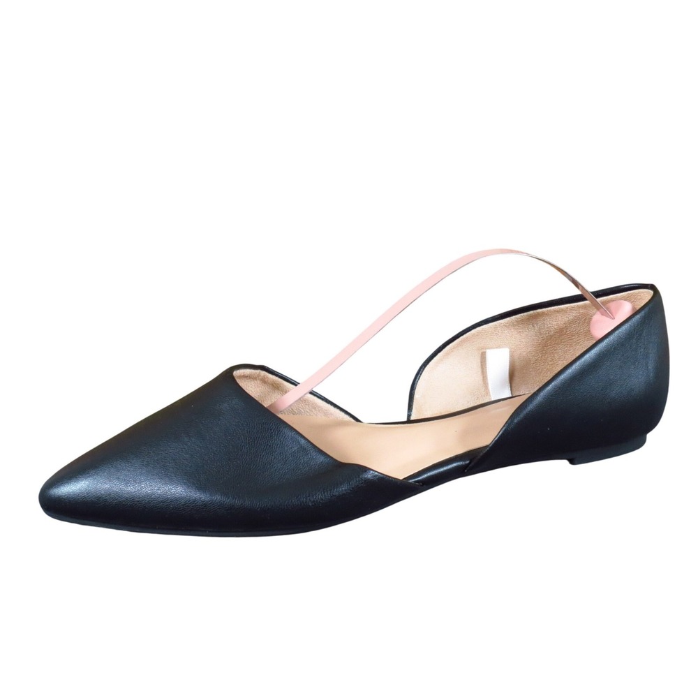A New Day Julie Womens Pointed Toe D'Orsay Flats Size 6.5 Professional Black
